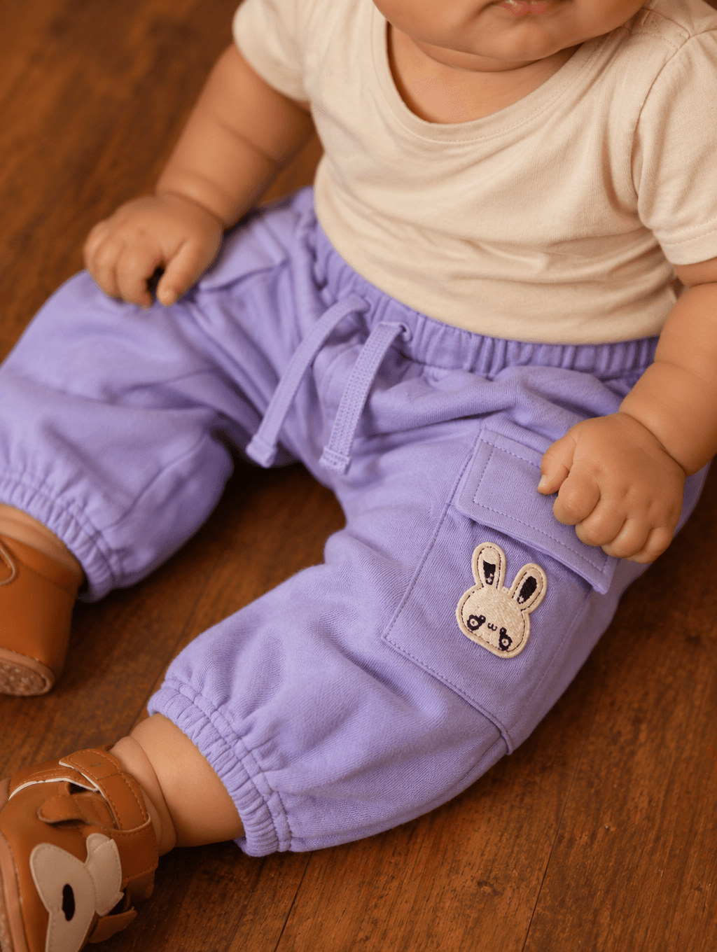 Lilac Korean Baby Pant in Lavender — detail view